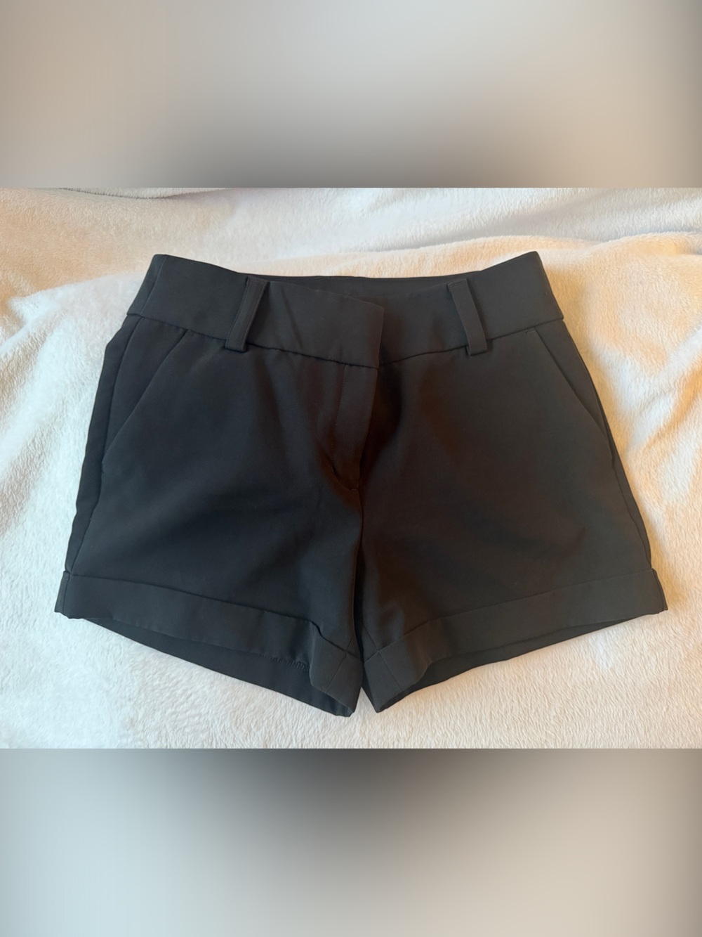 Express Black High-Rise Tailored Shorts